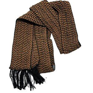 Ellen Tracy 90s Boho Artisan Woven Suede Fringe Wrap Belt – Y2K Festival Earthy